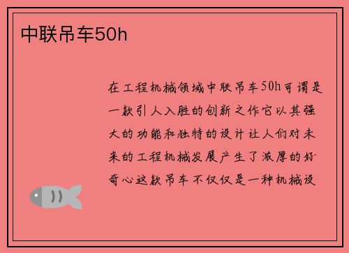 中联吊车50h